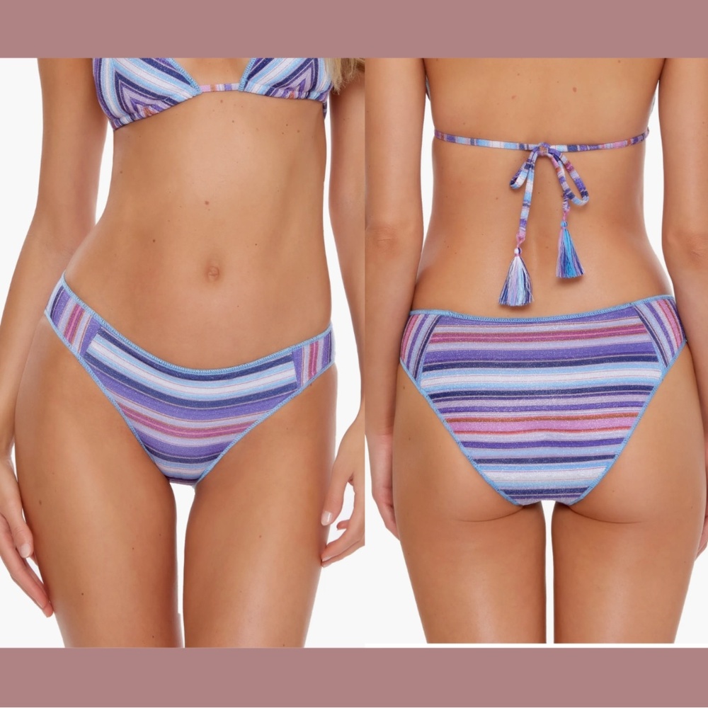 NWT $64 Becca [ Small ] South Coast Hipster Bikini Bottoms in Starry Night‎
